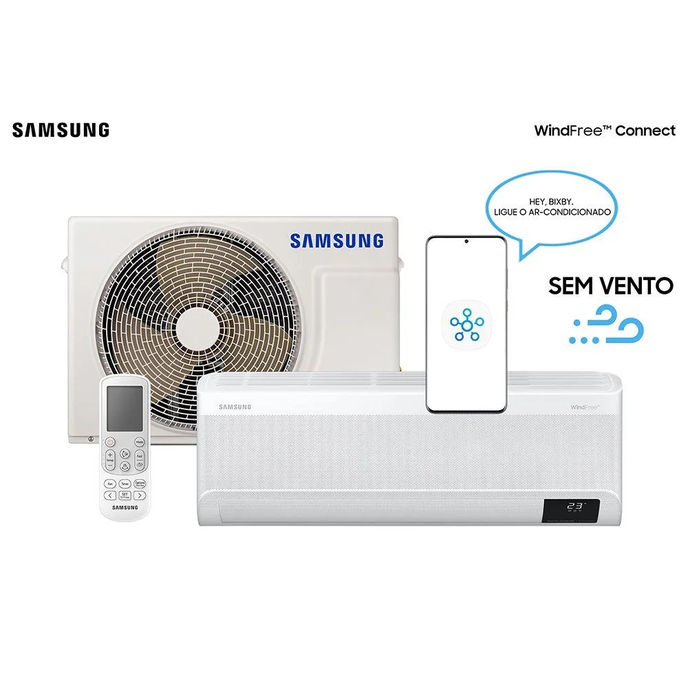 Ar Condicionado Samsung Windfree Connect, Split, Inverter, 18000 Btus, 220V, Quente/frio - Ar18bseaawkxaz Ar Condicionado Samsung Windfree Connect, Split, Inverter, 18000 Btus, 220V, Quente/frio - Ar18bseaawkxaz