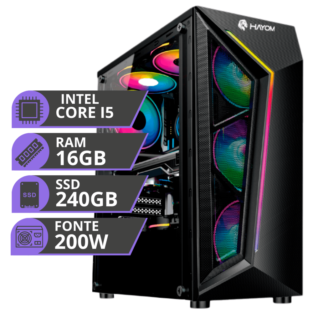 PC Gamer Intel I5, SSD 240GB, Memoria RAM 16GB