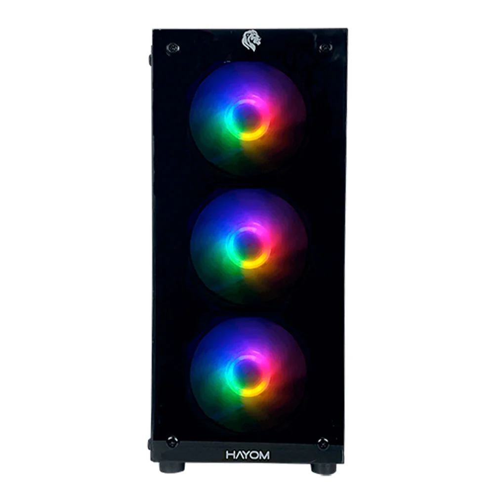 Gabinete Gamer Hayom Gb1729, ATX, Lateral e Frontal em Vidro Temperado, 4x Cooler, Preto Gabinete Gamer Hayom Gb1729, ATX, Lateral e Frontal em Vidro Temperado, 4x Cooler, Preto