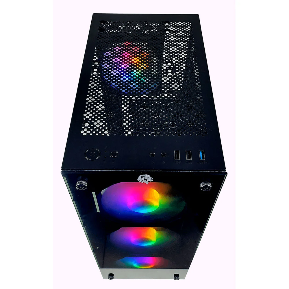 Gabinete Gamer Hayom Gb1729, ATX, Lateral e Frontal em Vidro Temperado, 4x Cooler, Preto Gabinete Gamer Hayom Gb1729, ATX, Lateral e Frontal em Vidro Temperado, 4x Cooler, Preto