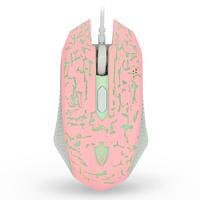 Mouse Gamer Evolut, Com Fio, Rosa, Gamer 1200DPI Lindo