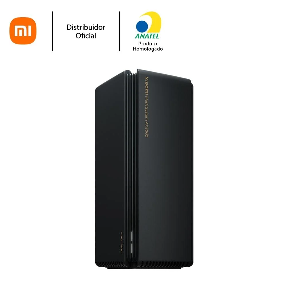 Roteador Mesh Wi-Fi 6 Xiaomi Ax3000, Preto, U