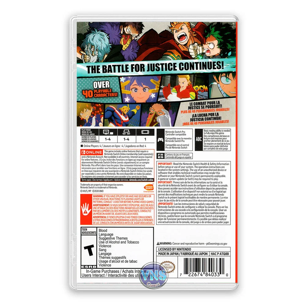 My Hero One s Justice 2, Nintendo Switch - 84033 My Hero One s Justice 2, Nintendo Switch - 84033