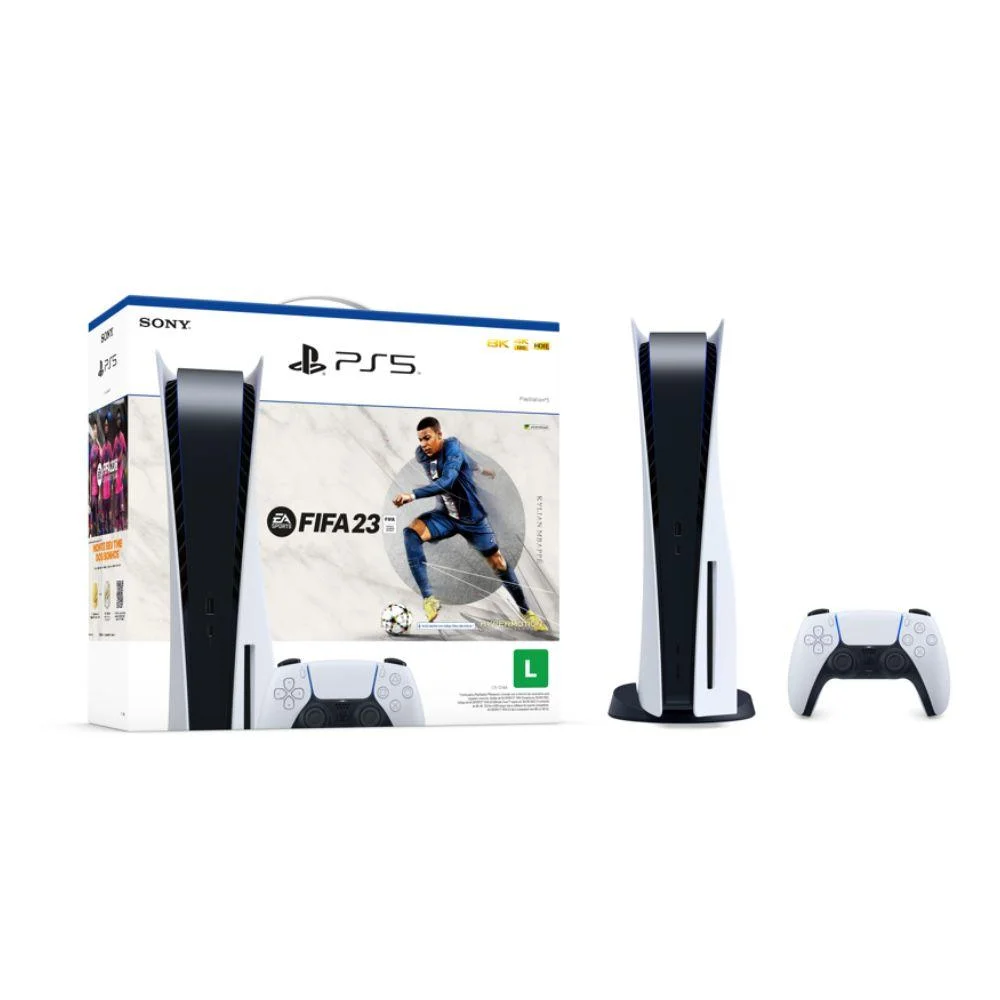 Console Playstation 5, 825GB, Sony, Fifa 23 + 1 Controle Console Playstation 5, 825GB, Sony, Fifa 23 + 1 Controle