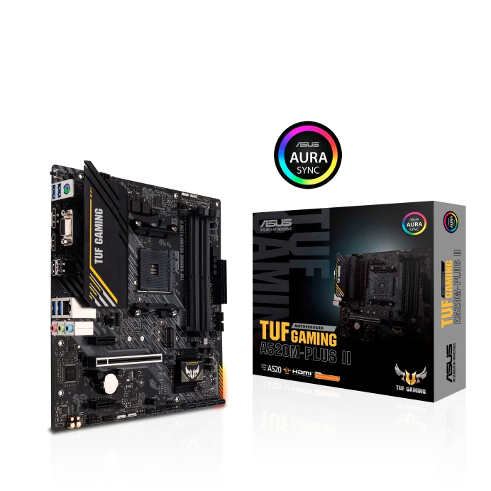 Placa Mãe Asus TUF Gaming A520M PLUS II, AMD AM4, 4x Slots DDR4, USB 3.2, Slot M.2 NVMe - Micro ATX Placa Mãe Asus TUF Gaming A520M PLUS II, AMD AM4, 4x Slots DDR4, USB 3.2, Slot M.2 NVMe - Micro ATX