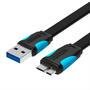 Cabo Vention Micro USB B 3.0, 1.5M, P/ HD Externo E Tablet Samsung