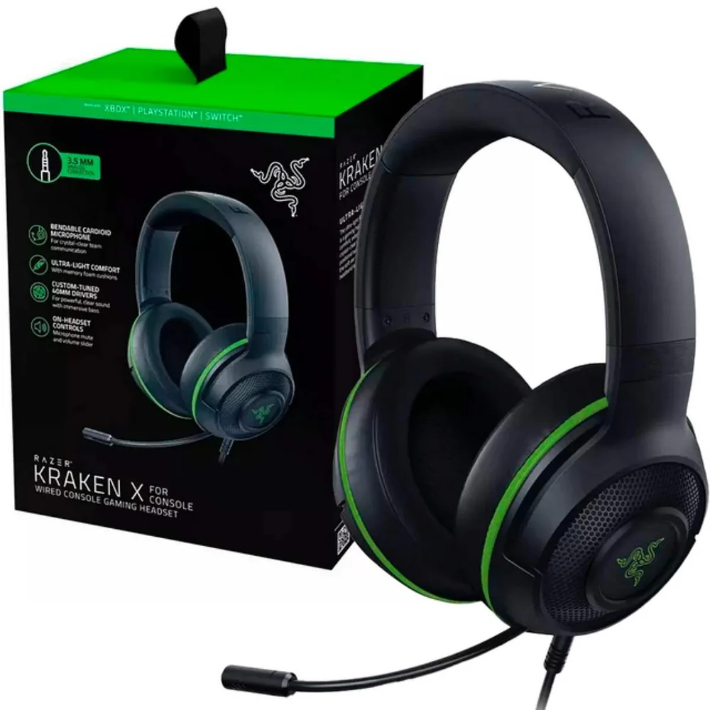 Headset Gamer Razer Kraken X For Console P2 P3