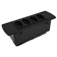 Caixa Régua Tomada, EMButir, Série 170, 3 Tomadas, 1 Usb - Preta