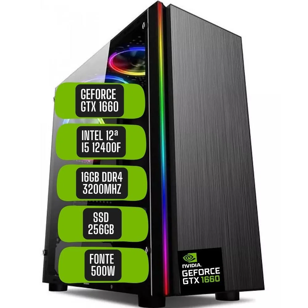 PC Gamer Skill Win SSD 256GB Linux STL055 KaBuM
