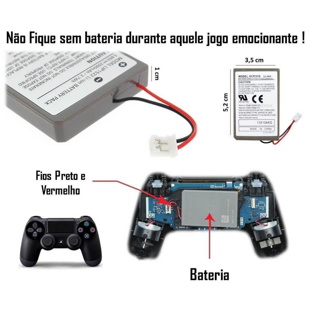 Bateria Power, Compatível Para Joystick Ps4 Bateria Power, Compatível Para Joystick Ps4