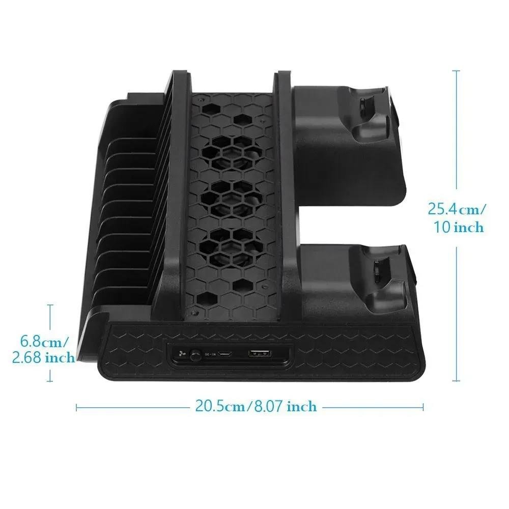 Base Dobe Para Ps4, Com Cooler, Carrega 2 Joystick Slim Pro Ps4 Base Dobe Para Ps4, Com Cooler, Carrega 2 Joystick Slim Pro Ps4