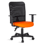 Cadeira Design Office Móveis Diretor, Linha Turim, até 120Kgs, Encosto com Tela Mesh, Laranja