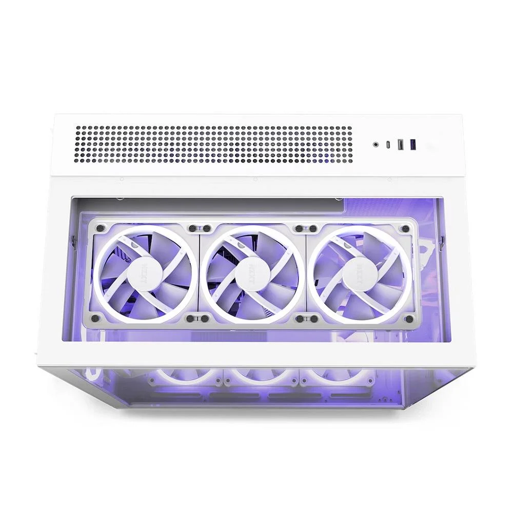 Gabinete Gamer Nzxt H9 Elite RGB, Mid-Tower, Vidro Temperador, Branco - Cm-H91ew-01 Gabinete Gamer Nzxt H9 Elite RGB, Mid-Tower, Vidro Temperador, Branco - Cm-H91ew-01