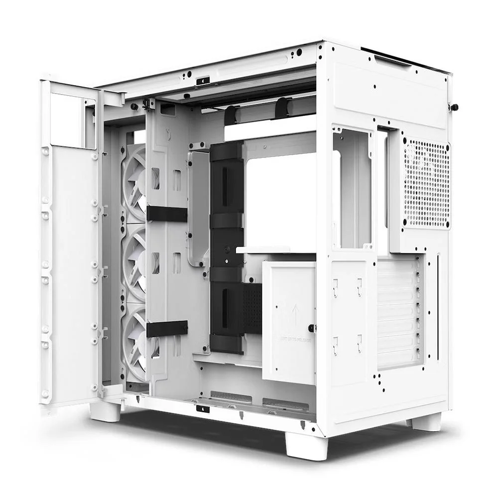 Gabinete Gamer Nzxt H9 Elite RGB, Mid-Tower, Vidro Temperador, Branco - Cm-H91ew-01 Gabinete Gamer Nzxt H9 Elite RGB, Mid-Tower, Vidro Temperador, Branco - Cm-H91ew-01