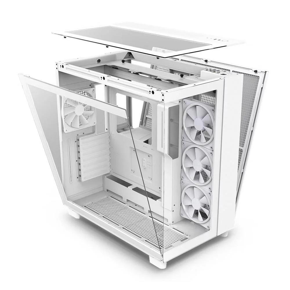 Gabinete Gamer Nzxt H9 Elite RGB, Mid-Tower, Vidro Temperador, Branco - Cm-H91ew-01 Gabinete Gamer Nzxt H9 Elite RGB, Mid-Tower, Vidro Temperador, Branco - Cm-H91ew-01