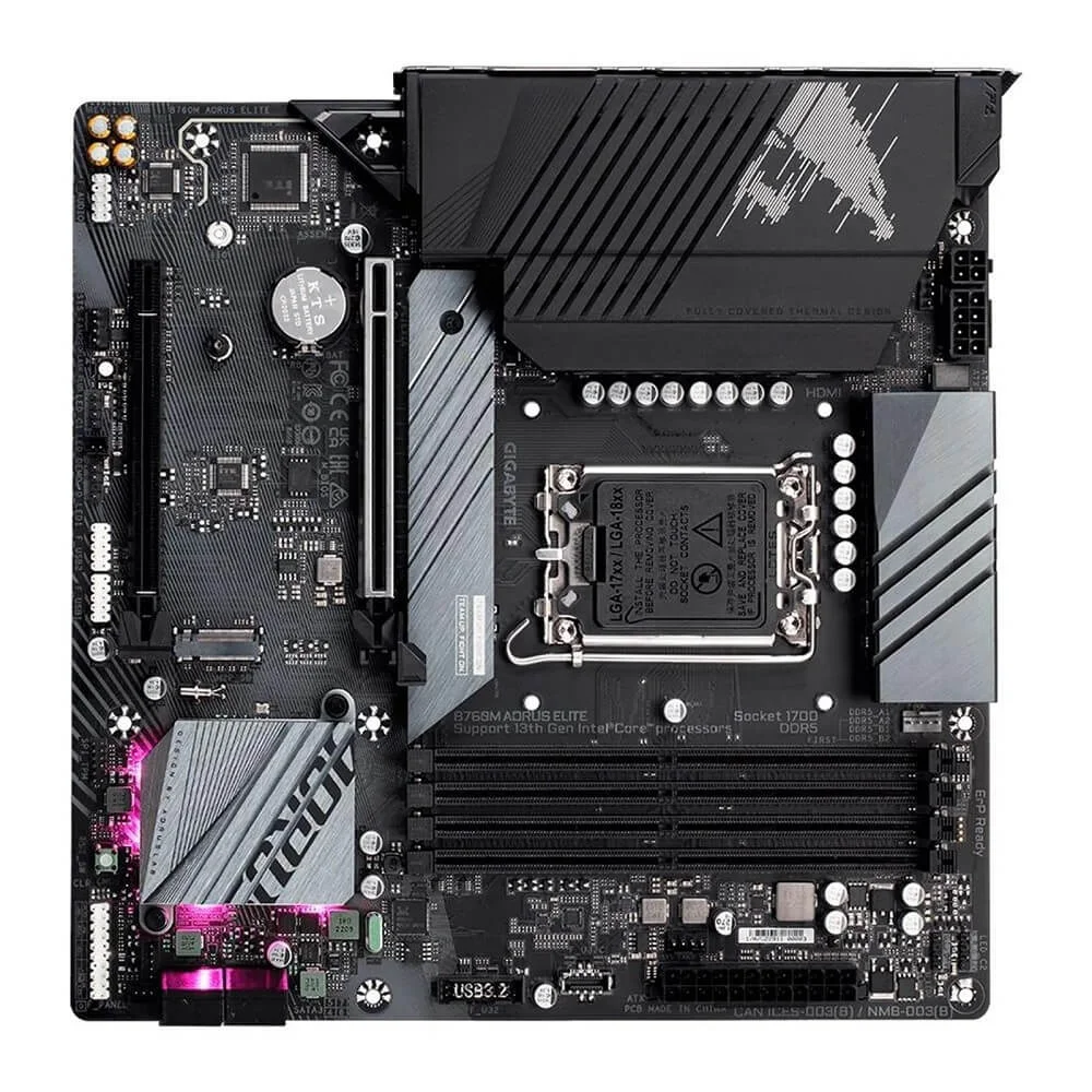 Placa Me Gigabyte B760m Aorus Elite Intel KaBuM