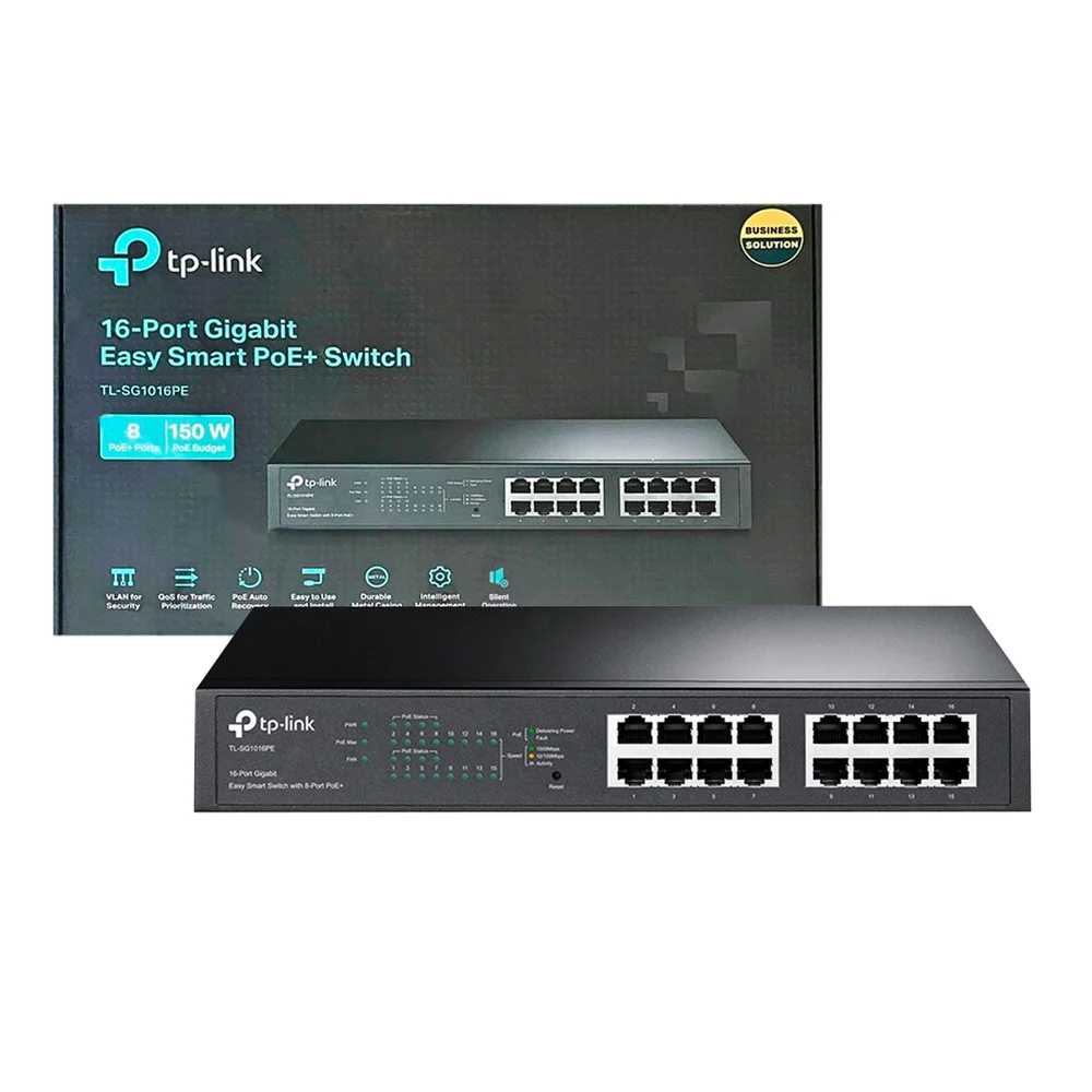 Switch TpLink TlSg1016pe 16 Portas KaBuM