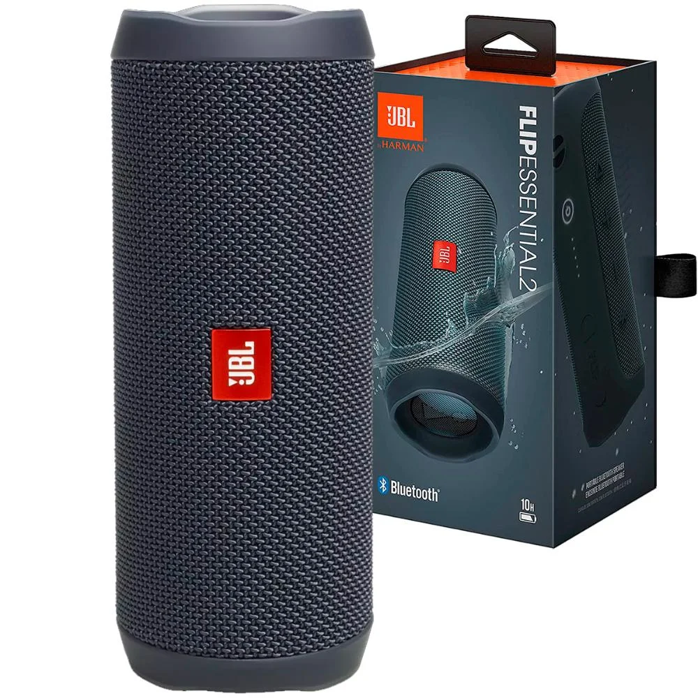 Caixa De Som Portátil Jbl Flip Essential 2 KaBuM