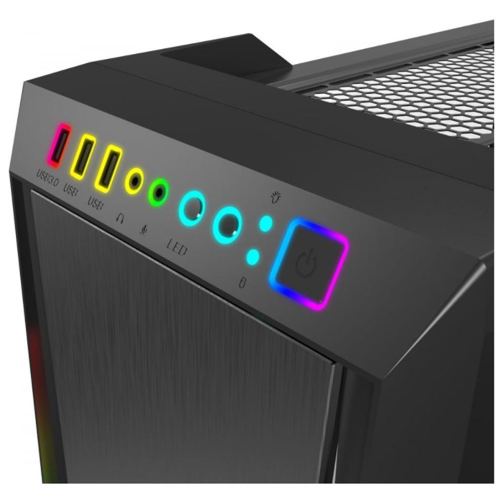 Gabinete Gamer Gamdias Argus M2, RGB, Mid Tower, Atx Black