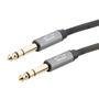 Cabo De Áudio 3m, Preta 6.35 Trs To 6.35 Trs,Cabos & Plugs Para Uso Em Áudio Profissional, Material Pvc E Cobre
