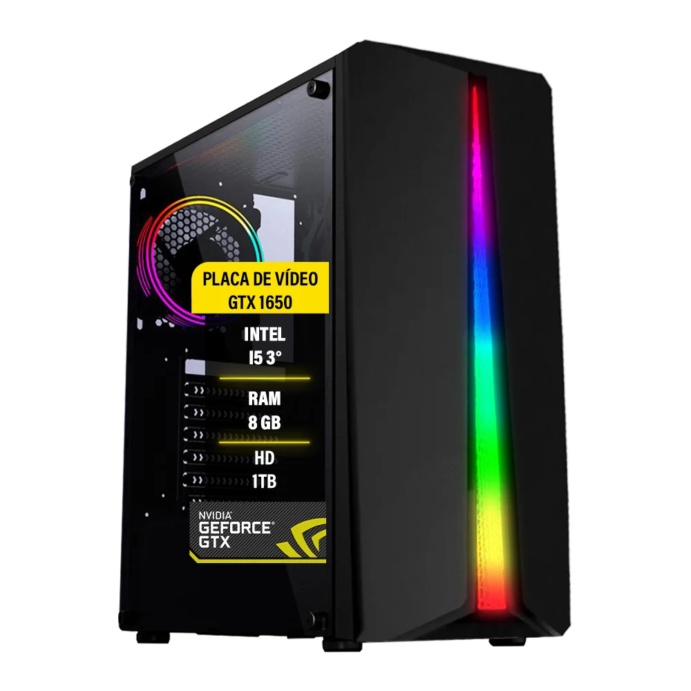 PC Gamer Intel I5 8GB DDR3 GTX 1650 SSD 240GB