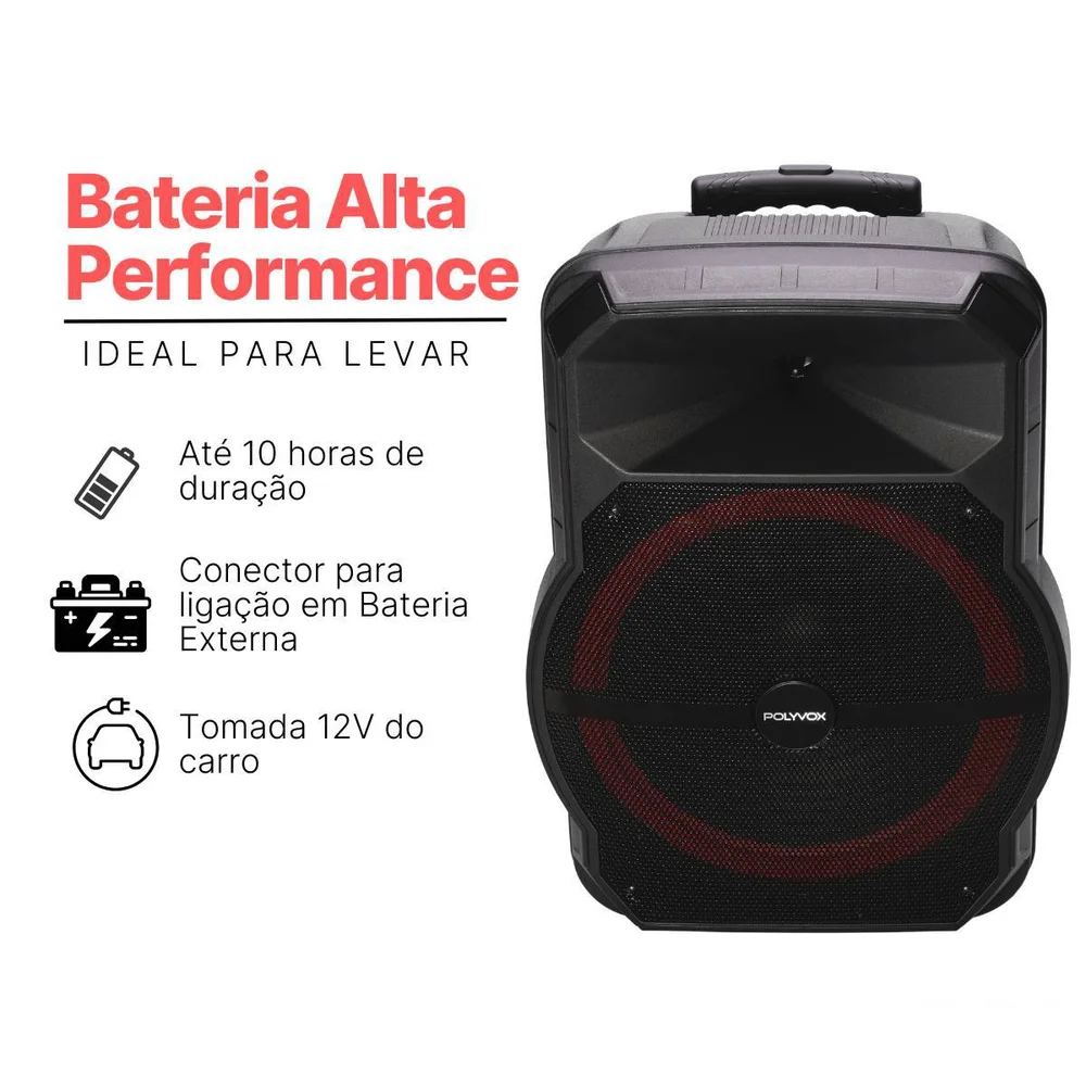 Caixa de Som Xc715 Tws Polyvox Microfone KaBuM