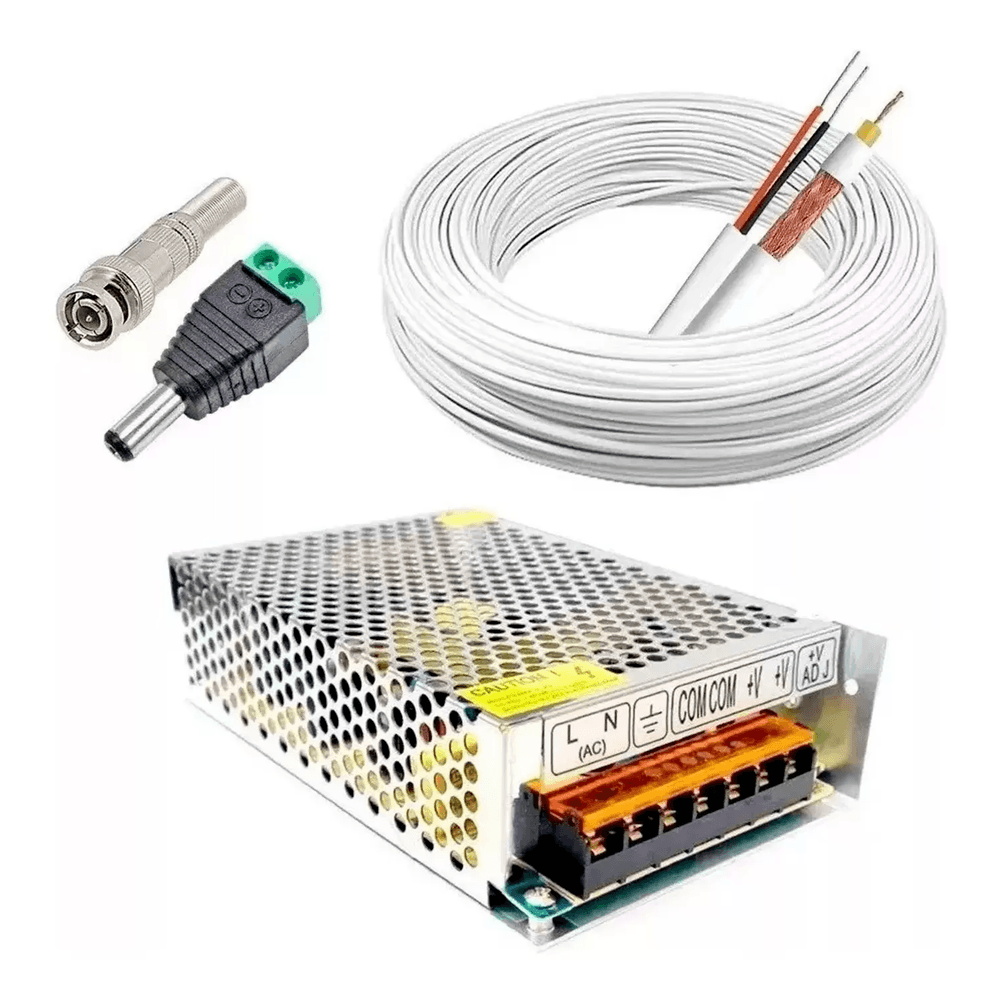Kit Cftv 2 Câmeras Intelbras 1120, DVR Mhdx, FULL HD E Acessórios Kit Cftv 2 Câmeras Intelbras 1120, DVR Mhdx, FULL HD E Acessórios