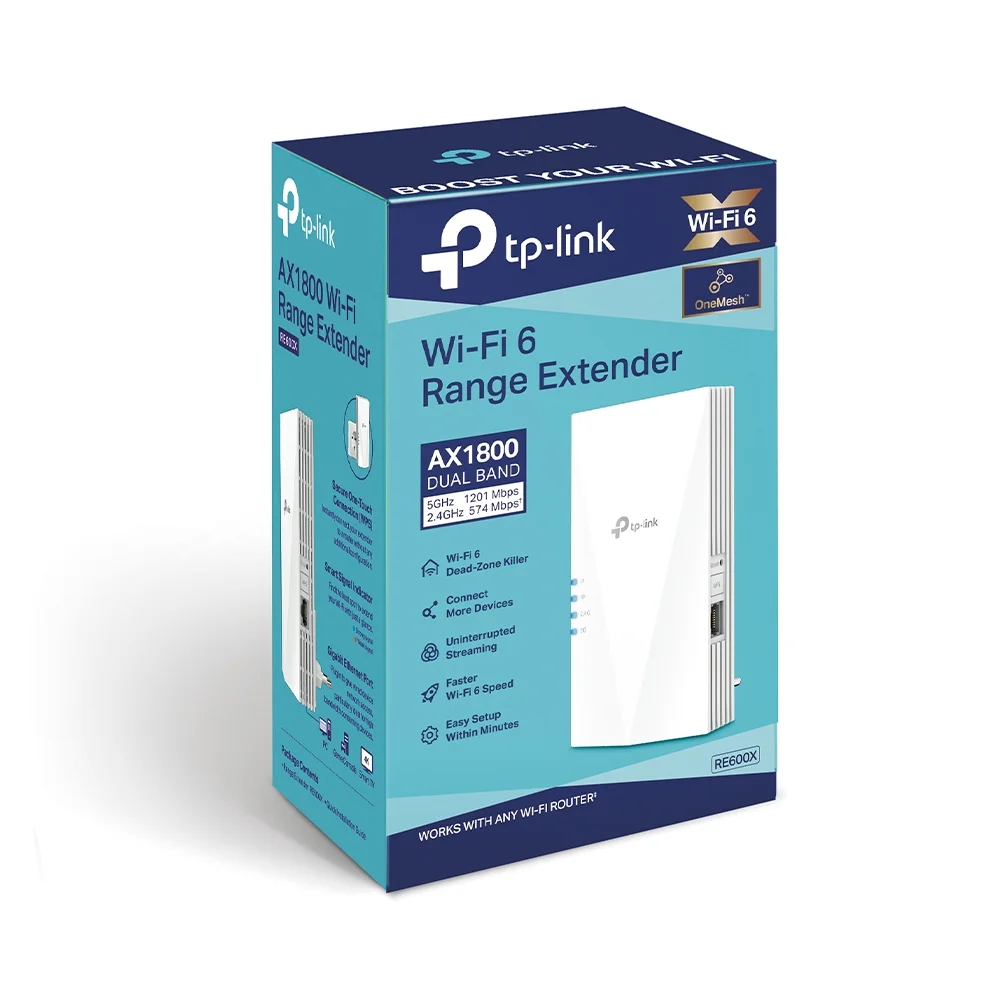 Extensão Tp-Link Re600x, Wi-Fi 6, Ax1800, Dual Band