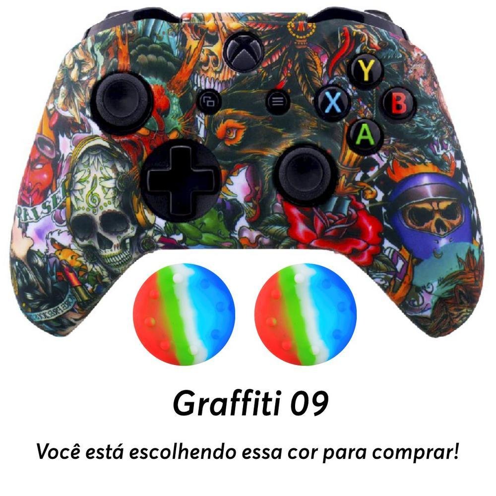 Capa Capinha Case Skin Para Controle Joystick De Xbox One S X - Graffiti 09