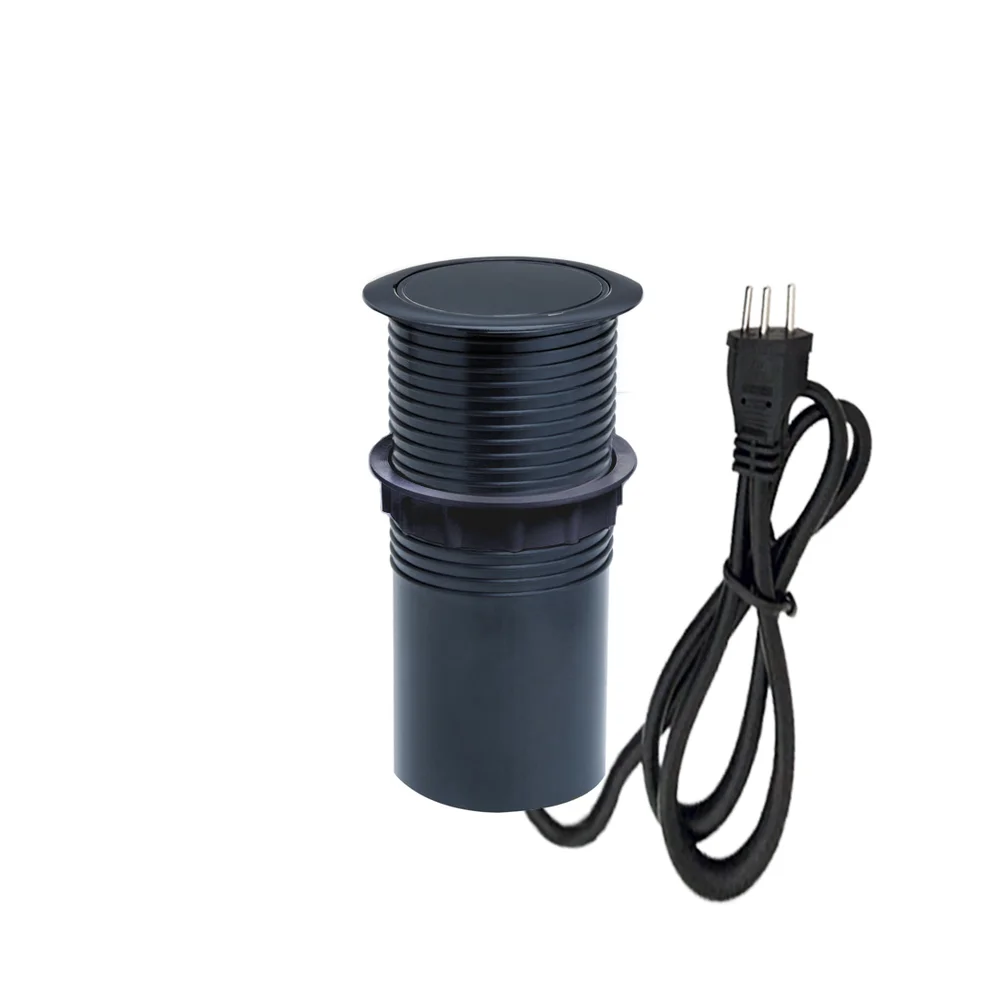 Torre De Tomada Totem Slim Manual Alça, 2 Tomada 20a 3 USB 5.2,preto