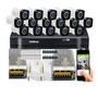 Kit Cftv 16 Cameras Segurança Hd Dvr Intelbras 1116 S/ Hd