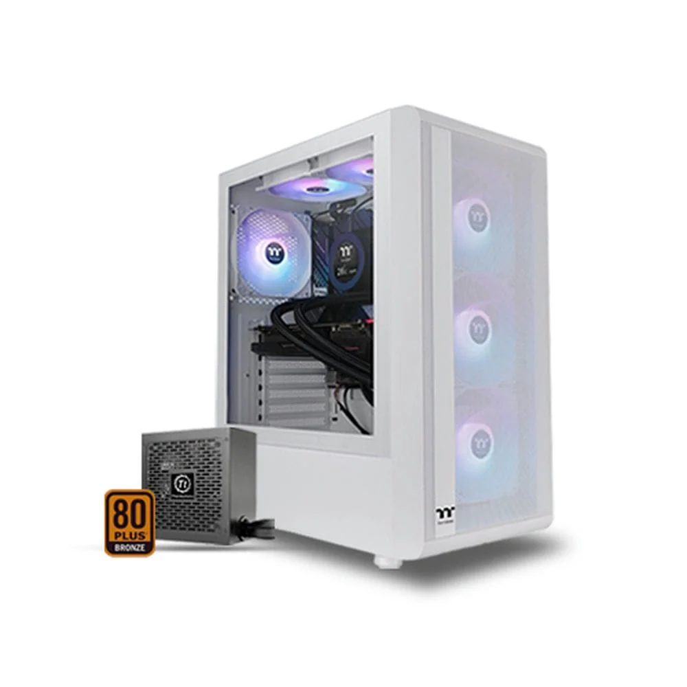Gabinete Gamer Tt S200 TG, Mid Tower, Com Fonte 650W, ARGB, Branco Neve - Ca-3x2-65m6wz-00 Gabinete Gamer Tt S200 TG, Mid Tower, Com Fonte 650W, ARGB, Branco Neve - Ca-3x2-65m6wz-00