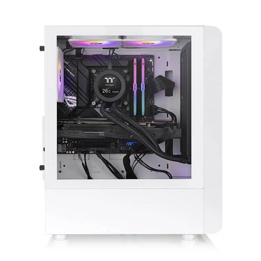 Gabinete Gamer Tt S200 TG, Mid Tower, Com Fonte 650W, ARGB, Branco Neve - Ca-3x2-65m6wz-00 Gabinete Gamer Tt S200 TG, Mid Tower, Com Fonte 650W, ARGB, Branco Neve - Ca-3x2-65m6wz-00