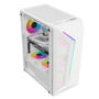 Gabinete Hayom Gamer Gb1733, Branco, 4 Fans RGB, Vidro Lateral