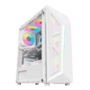 Gabinete Hayom Gamer Gb1733, Branco, 4 Fans RGB, Vidro Lateral