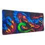 Mouse Pad Gamer Speed,Extra Grande, Desk Pad Profissional Premium, Com Borda Costurada 100x50, Dragão Colorido