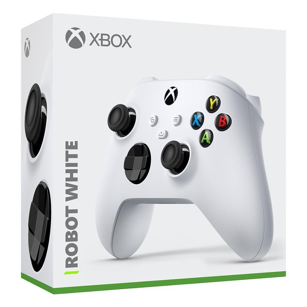 Controle Sem Fio Xbox Robot White, Joystick, Branco, Mapeamento de botões Controle Sem Fio Xbox Robot White, Joystick, Branco, Mapeamento de botões