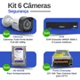 Kit 6 Câmeras Intelbras Tf 1220b, Full Hd 1080p, Com Visão Noturna 20m, Proteção Ip66 + Dvr Gravador Intelbras Mhdx 3008-c, 8 Canais + Hd 500gb