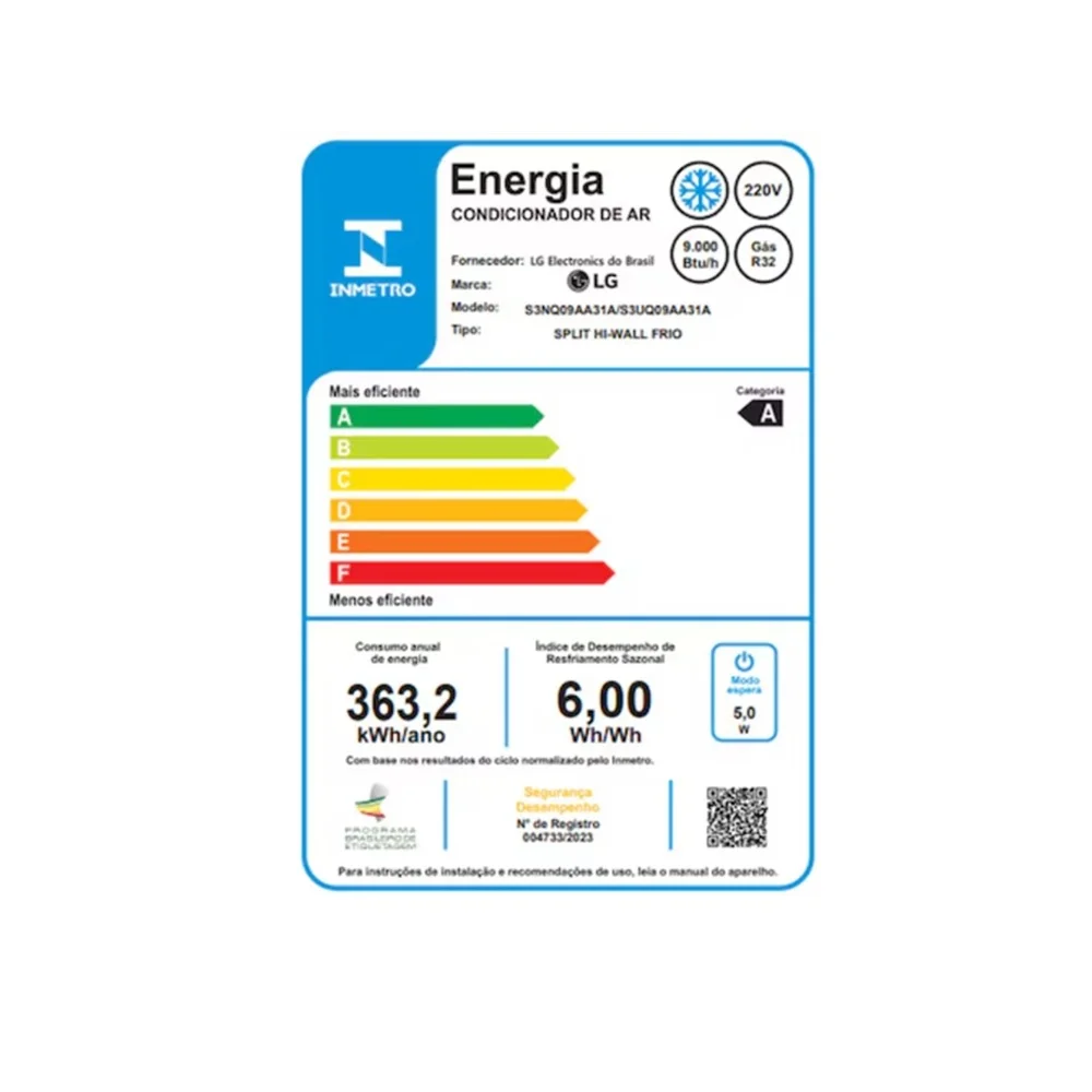 Ar-condicionado Lg Dual Inverter Voice 9000 Btus Frio Branco S3-q09aa31a - 220v Ar-condicionado Lg Dual Inverter Voice 9000 Btus Frio Branco S3-q09aa31a - 220v