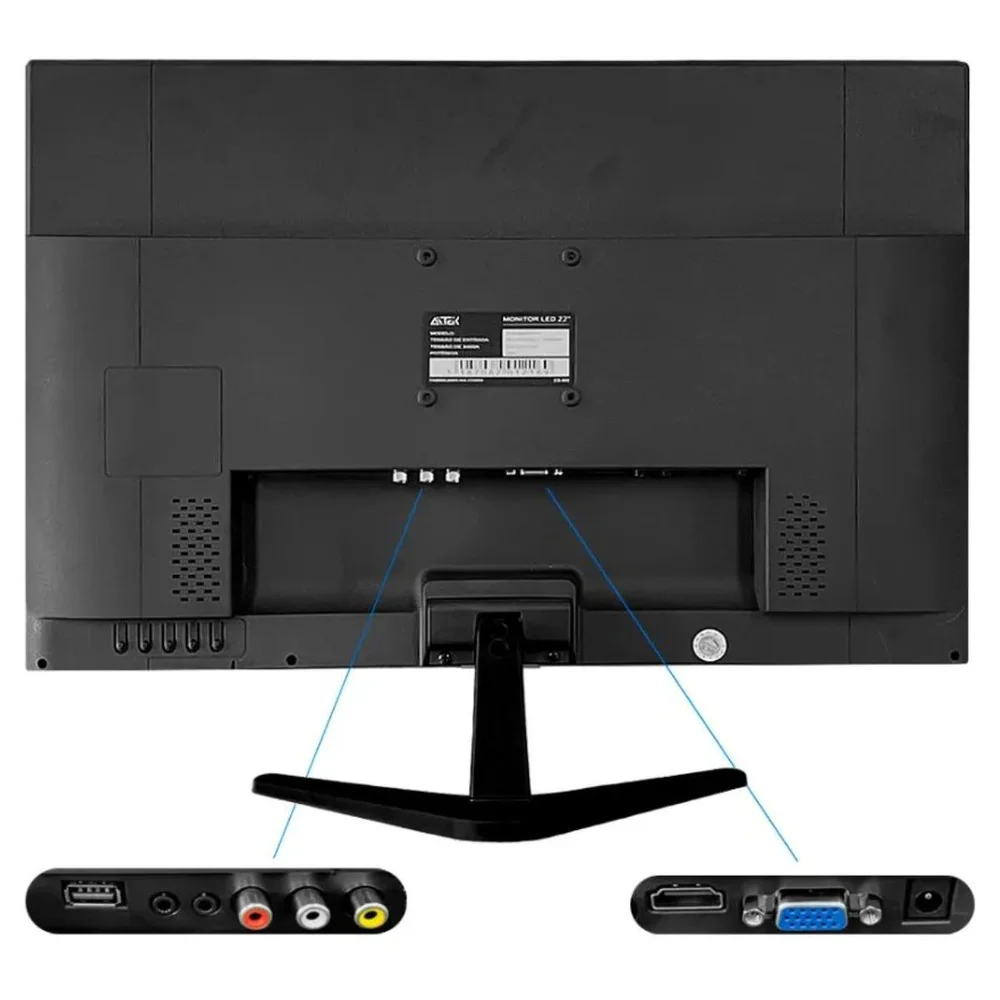Monitor Gamer LED 22" Full HD, HDMI VGA, Ideal para Jogos, Trabalho e Estudo, Bivolt - Aitek SIGMA-M2210