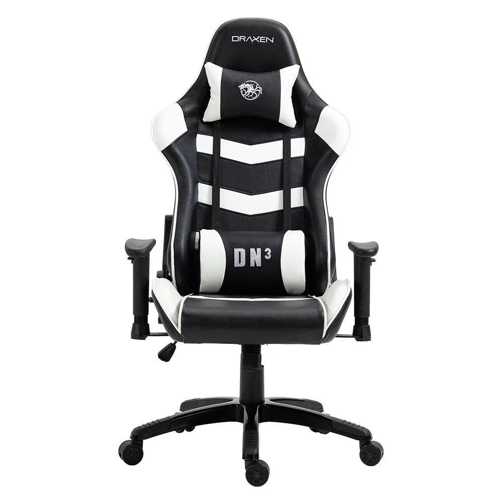 Cadeira Gamer Draxen Dn3, Giratória, Até 150Kg, Preto/Branco