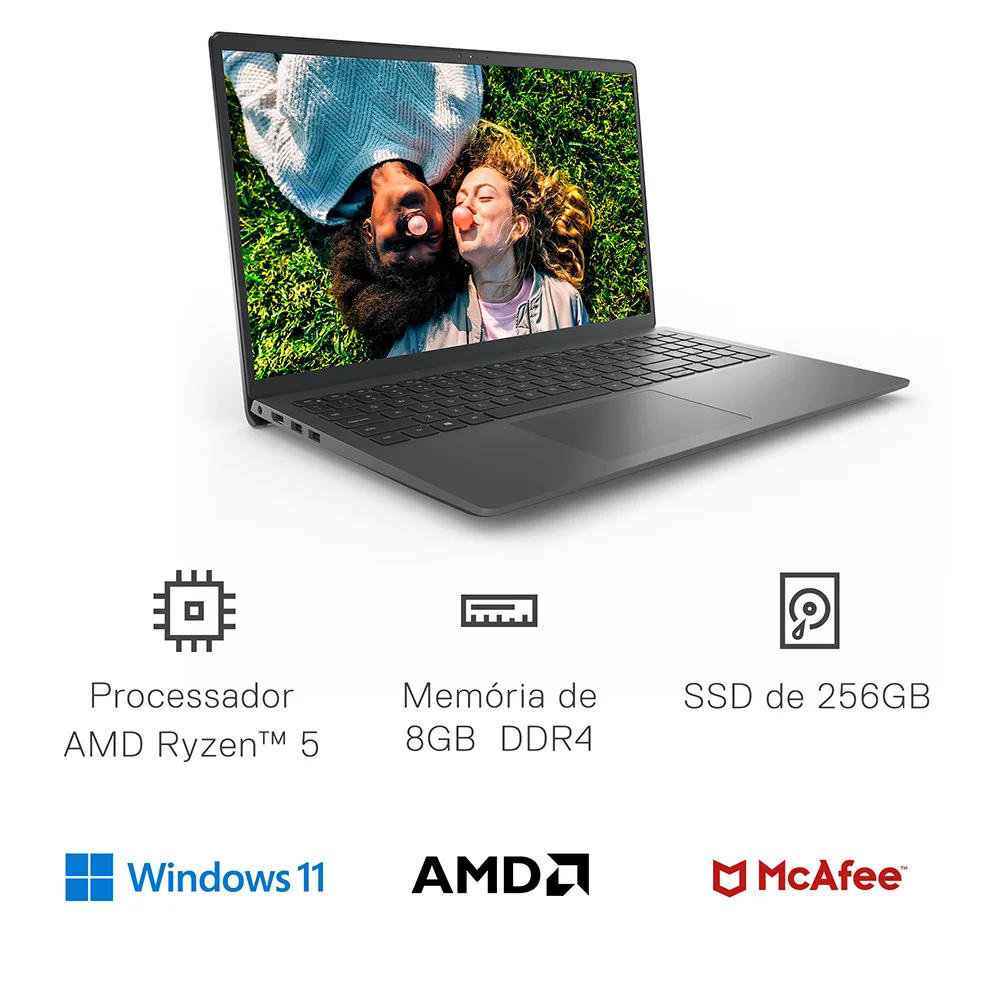 Notebook Dell Inspiron 15 3000 Amd Ryzen5 KaBuM
