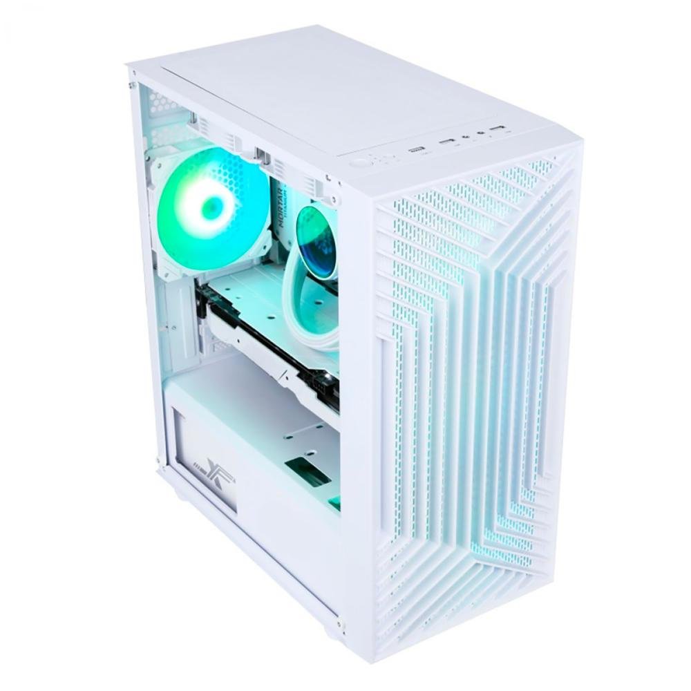 Gabinete Gamer Liketec Orbital Snow, RGB, Mid-tower, 3x Fans, Mesh, Vidro Temperado, M-atx - Orbital - 2050