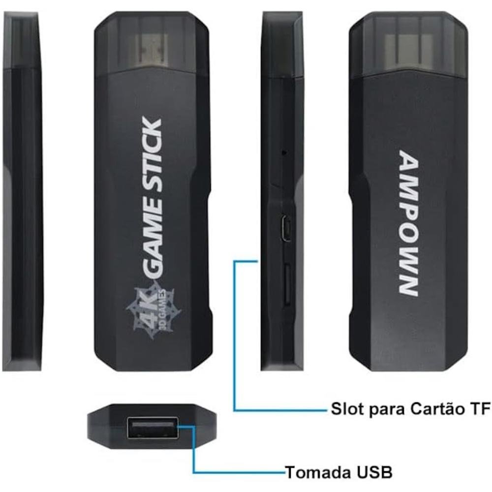 Vídeo Game Stick GD10, 30 Mil Jogos Retro, 2 Controles Sem Fio Vídeo Game Stick GD10, 30 Mil Jogos Retro, 2 Controles Sem Fio