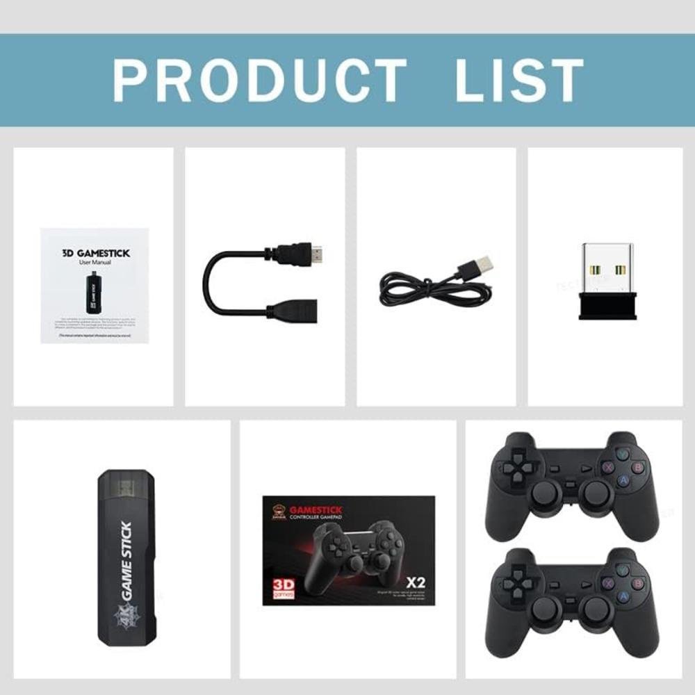 Vídeo Game Stick GD10, 30 Mil Jogos Retro, 2 Controles Sem Fio Vídeo Game Stick GD10, 30 Mil Jogos Retro, 2 Controles Sem Fio