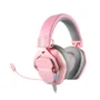 Headset Gamer Foxy Bright 7.1 RGB ,Rosa, Cinza