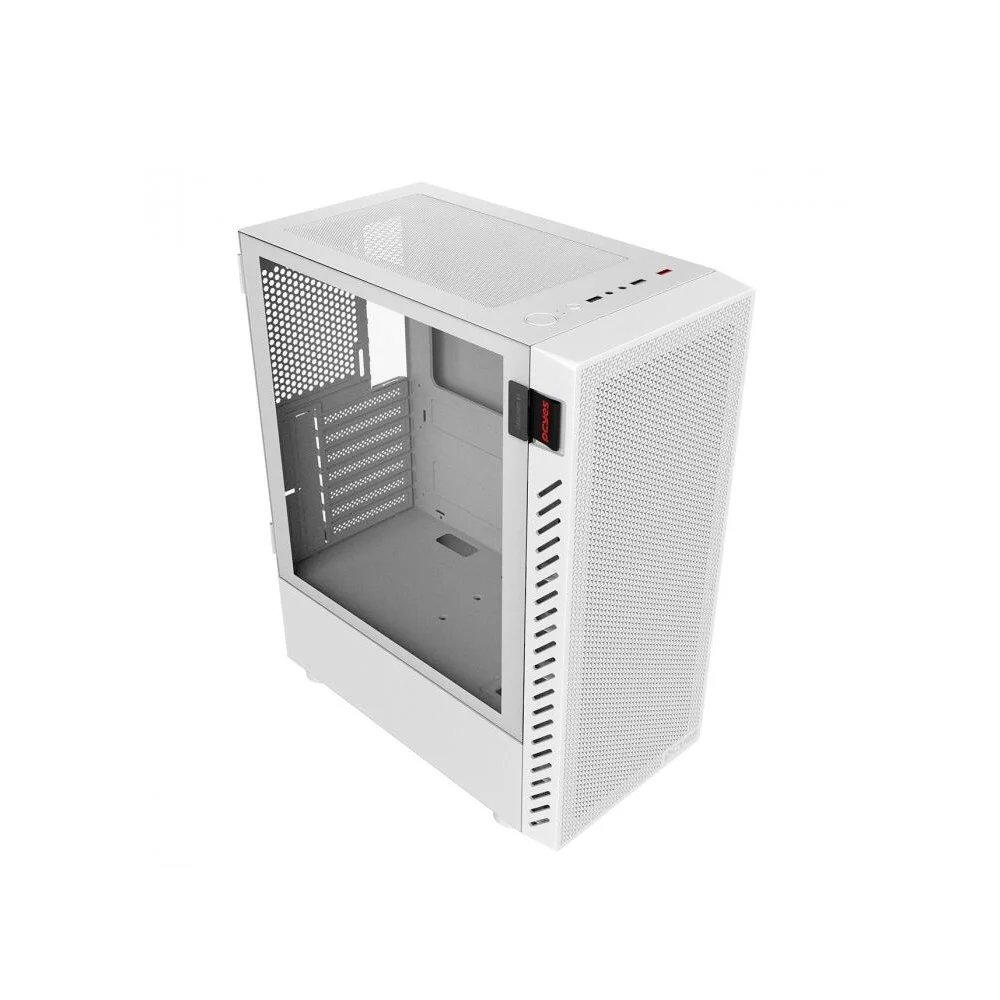 Gabinete Gamer Pcyes Bolter White Ghost, Lateral Em Vidro Gabinete Gamer Pcyes Bolter White Ghost, Lateral Em Vidro