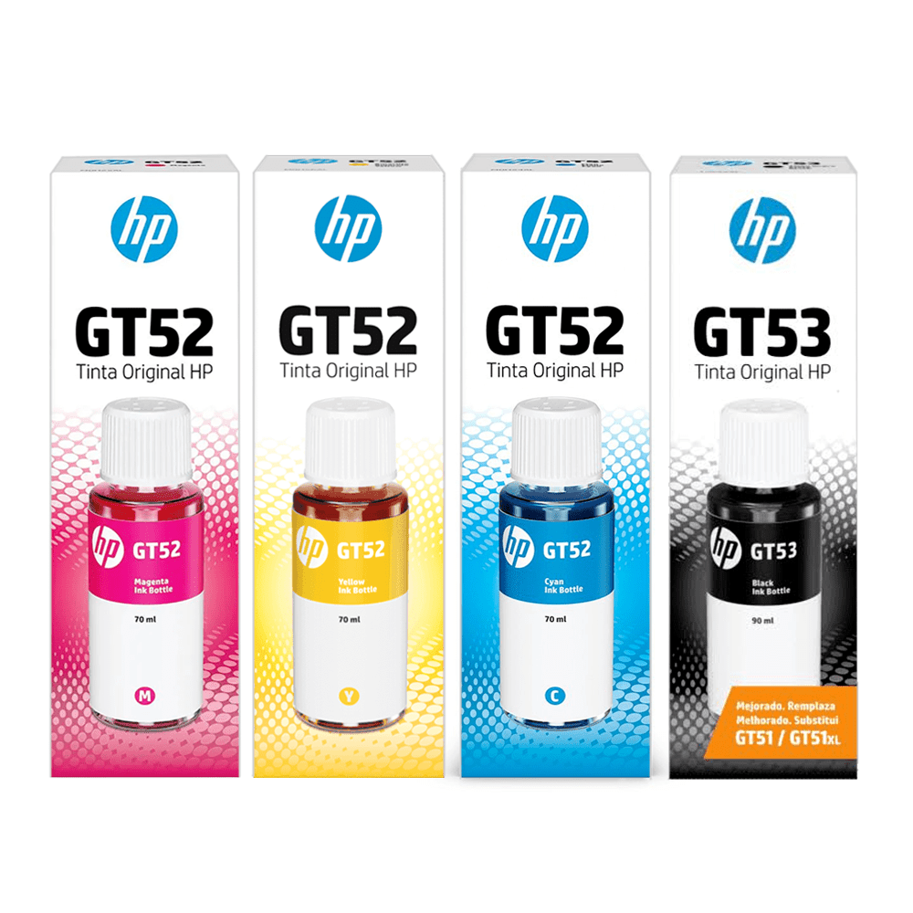 Kit Original Hp Gt53 Gt52 Preto Ciano Magenta