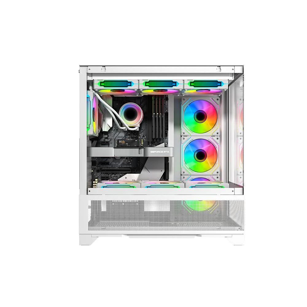 Gabinete Galax Centaurus White Atx, Frontal Vidro, Sem Fan