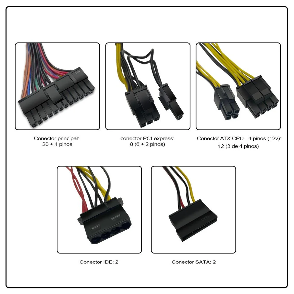 Fonte Pixxo, C/ Cabo 250w - Pgc250 Fonte Pixxo, C/ Cabo 250w - Pgc250